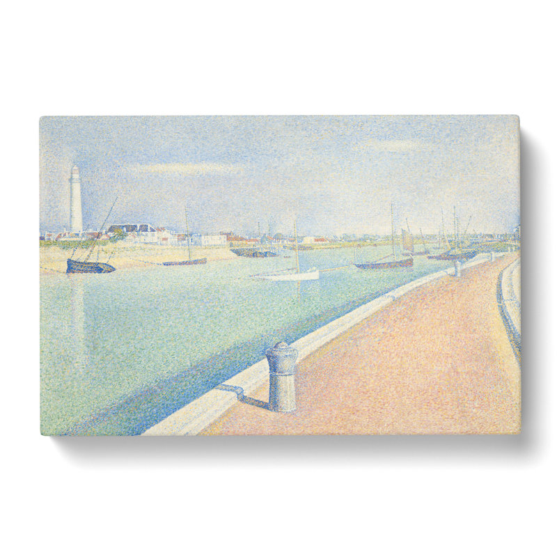 The Channel At Gravelines Vol.1 by Georges Seurat - Wrapped Canvas Painting, 50cm H x 76cm W x 3cm D