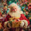 «Santa's Gift Box Delight - Festive Christmas Cheer», art mural sur toile tendue