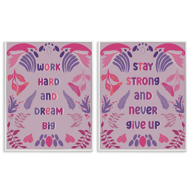 Ensemble de giclée encadrée mauve 2 pièces, design par Julia Fox, H 30 po x l 24 po