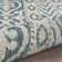 Ulen Blue/Gray Damask Transitional Indoor/Outdoor Area Rug