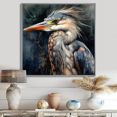Graceful Heron Waterbird III - Heron Wall Art