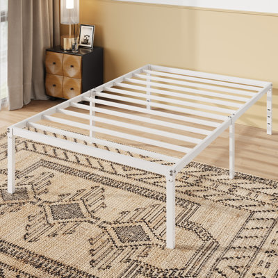 18 Inch Metal Platform Bed Frame With Storage Space