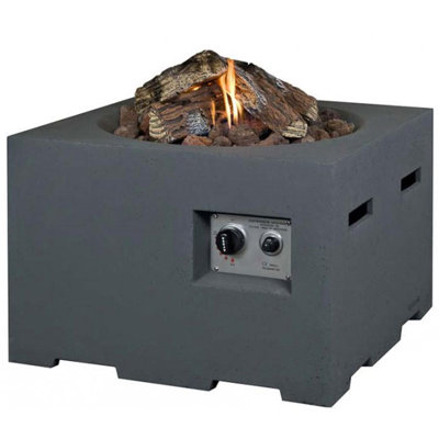 Square Concrete Wood Burning Smokeless Fire Pit