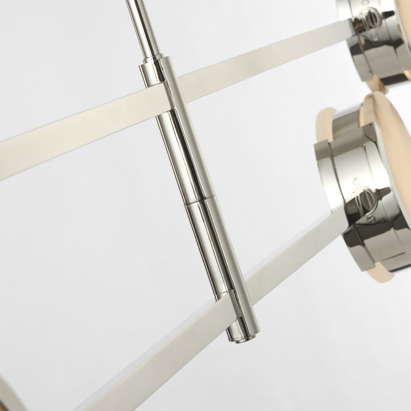 Kelly Wearstler Melange 72" Multi-Positional Chandelier with Alabaster, Polished Nickel