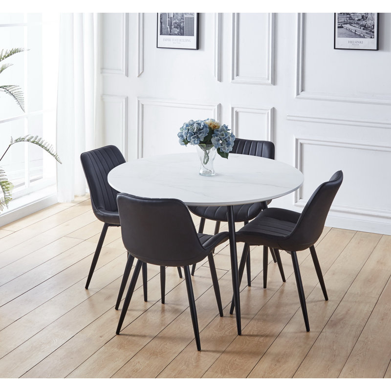 Mose 4 - Person Dining Set, White
