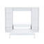 White Queen-size Bed With Desk And Bookshelf - Pine Wood . Save Bedroom Space. No Spring Box. Abundant Storage. Foldable Queen Size Shelf To Conserve Space, Eager & Space Saving-1230258517