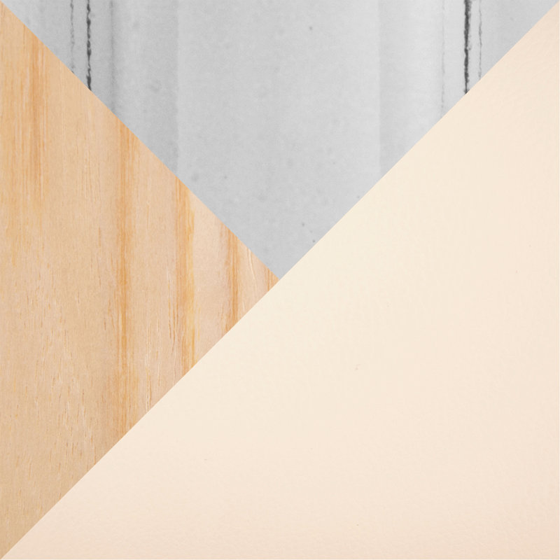 Tabouret de bar réglable avec pivot en métal chromé, bois naturel et similicuir crème avec repose-pieds arrondi en T - ensemble de 2