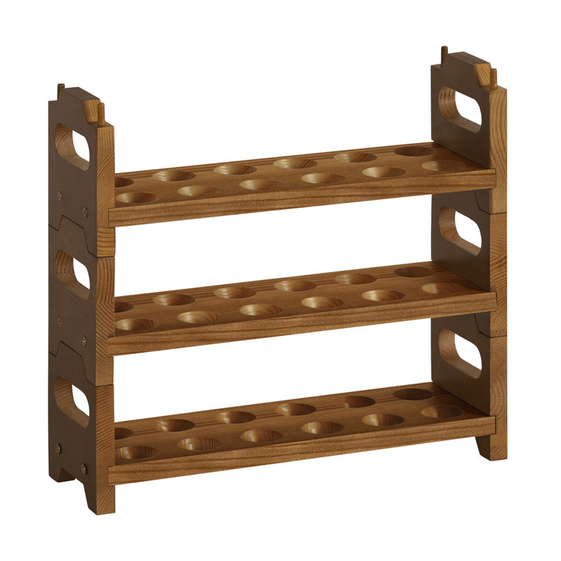 3-Tier Wooden Egg Holder - Brown