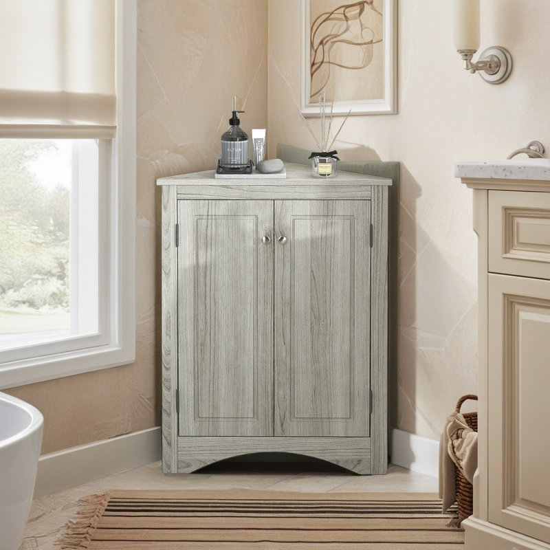 Armoire de rangement de salle de bain H 31,5 po, Chêne