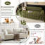 Nayoroom Chenille Housse de canapé à carreaux à motif géométrique vert-114634744-114634745