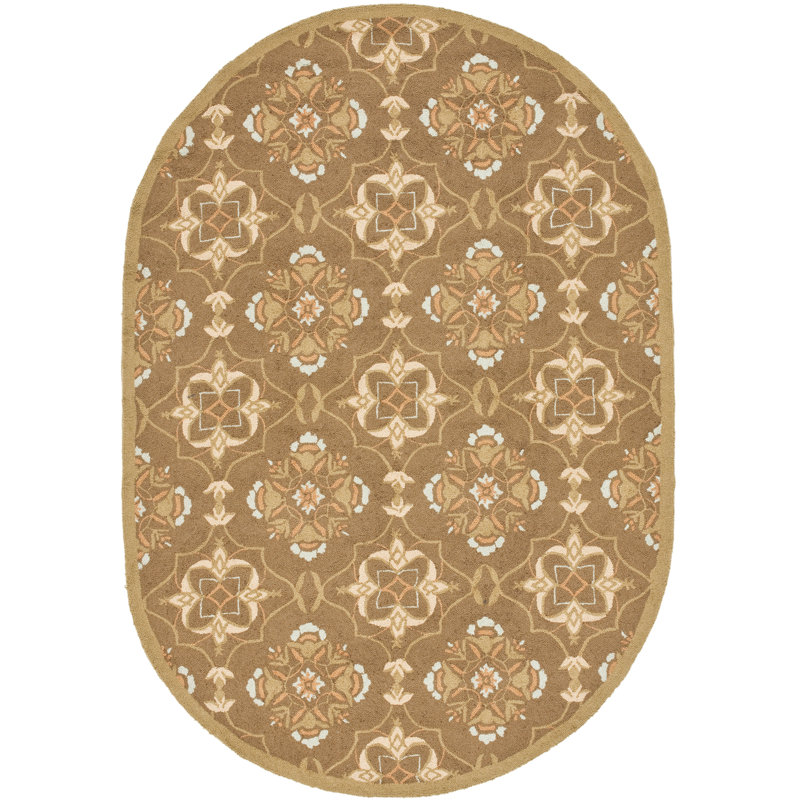 Tapis d'intérieur en laine Hollander, Ovale 7 pi 6 po x 9 pi 6 po