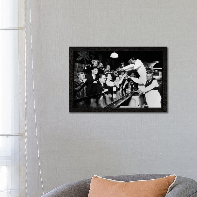 End Of The Prohibition Party - Print on Canvas, Black Framed, 66.04 cm H x 45.72 cm W