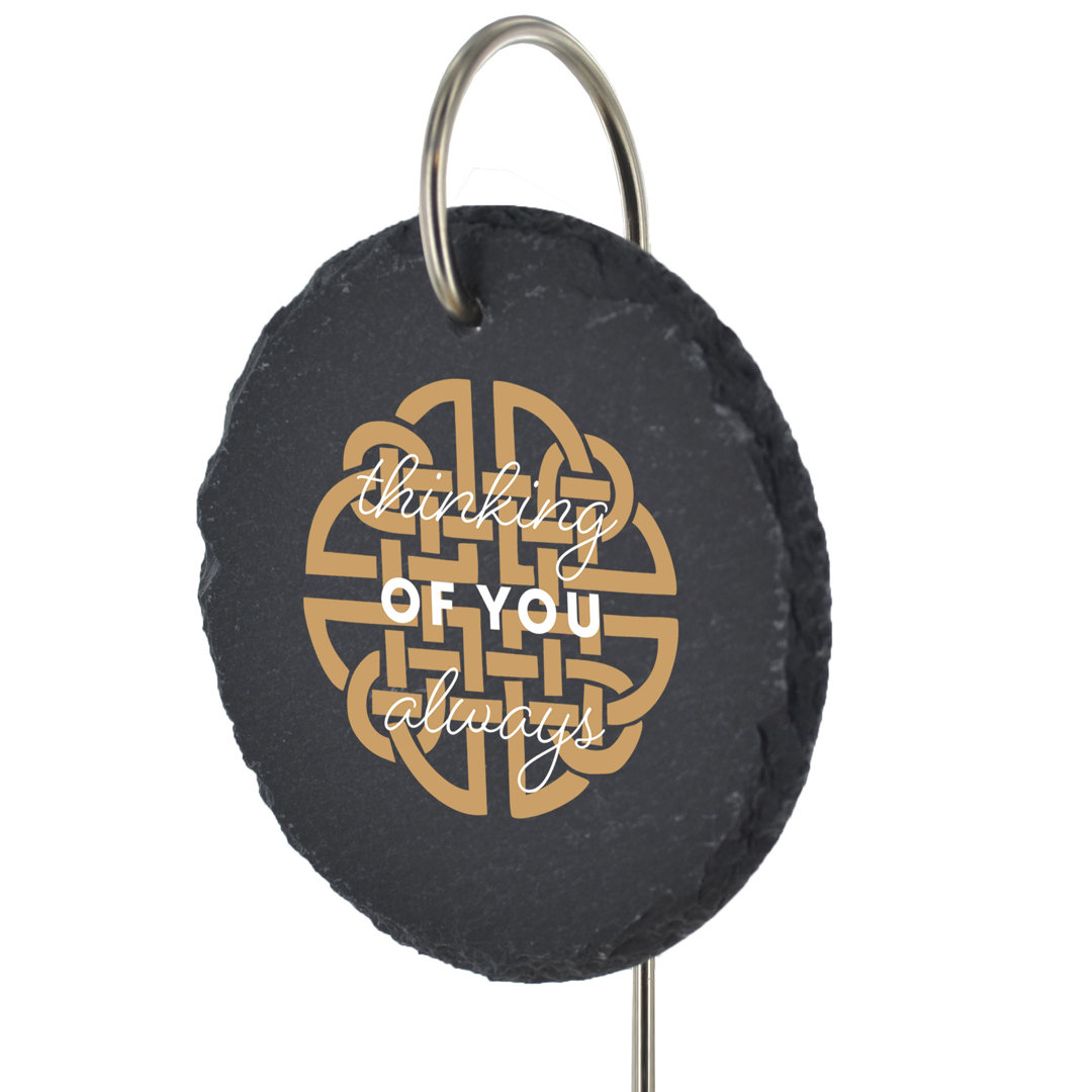 Branna Waterproof Slate Circle People Memorial Plaque