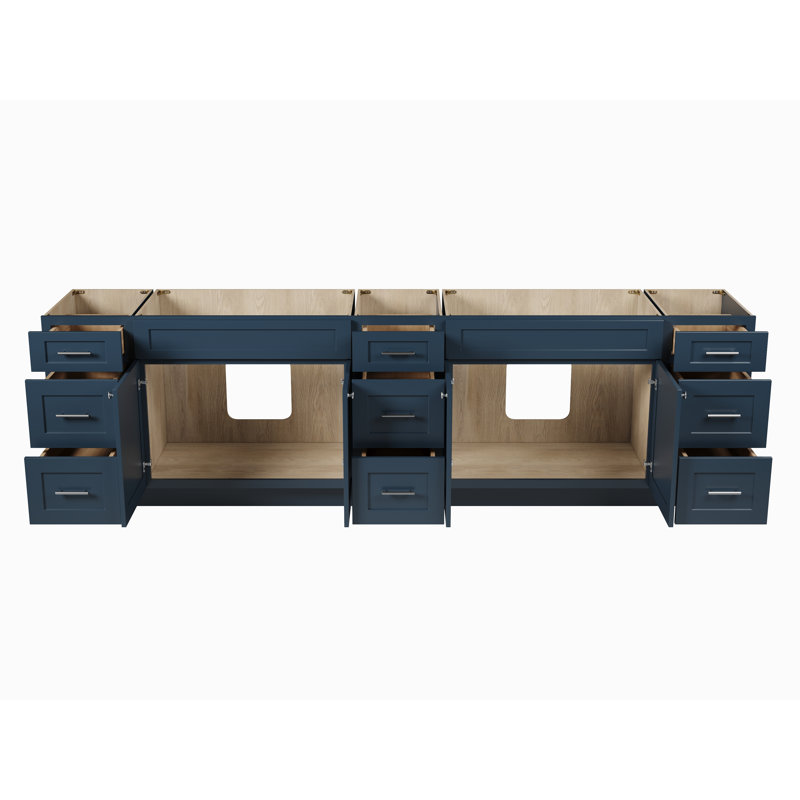 117'' Double Bathroom Vanity Base only, Blue