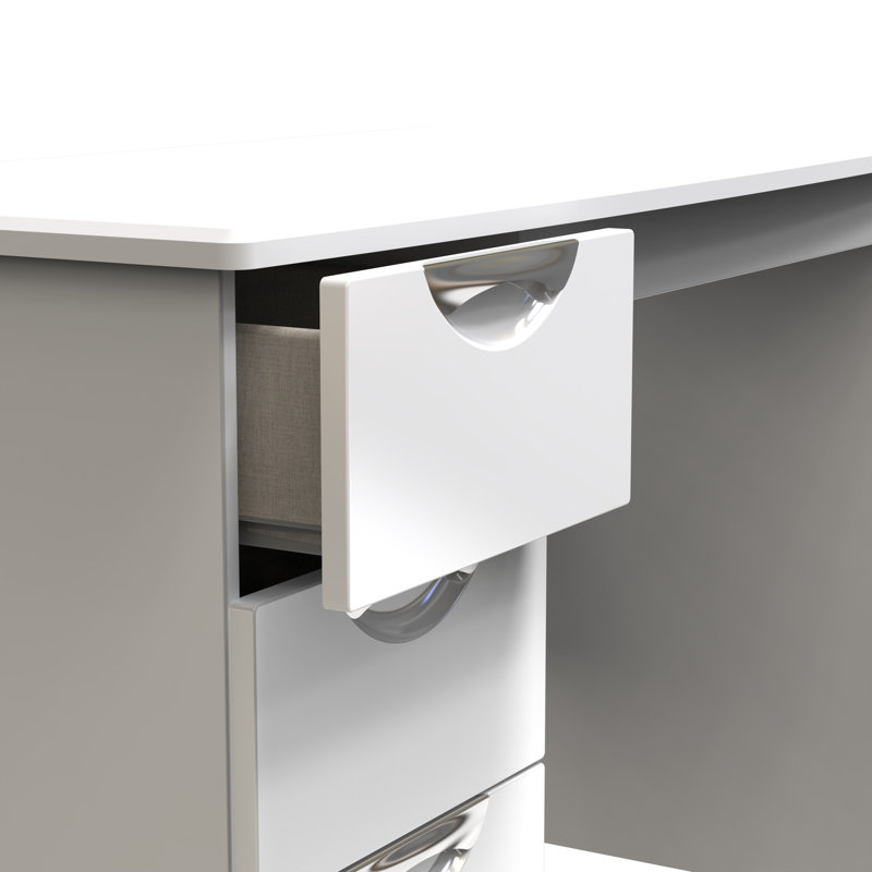 Fully Assembled Ratley Desk, White Gloss