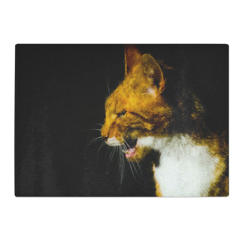 Portrait of a Cat Vol.5 Painting Chopping Board, 0.4cm H x 20cm W x 28.5cm L
