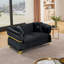 Causeuse Modern Sofas, velours or métallique 61,8 pouces pour la maison