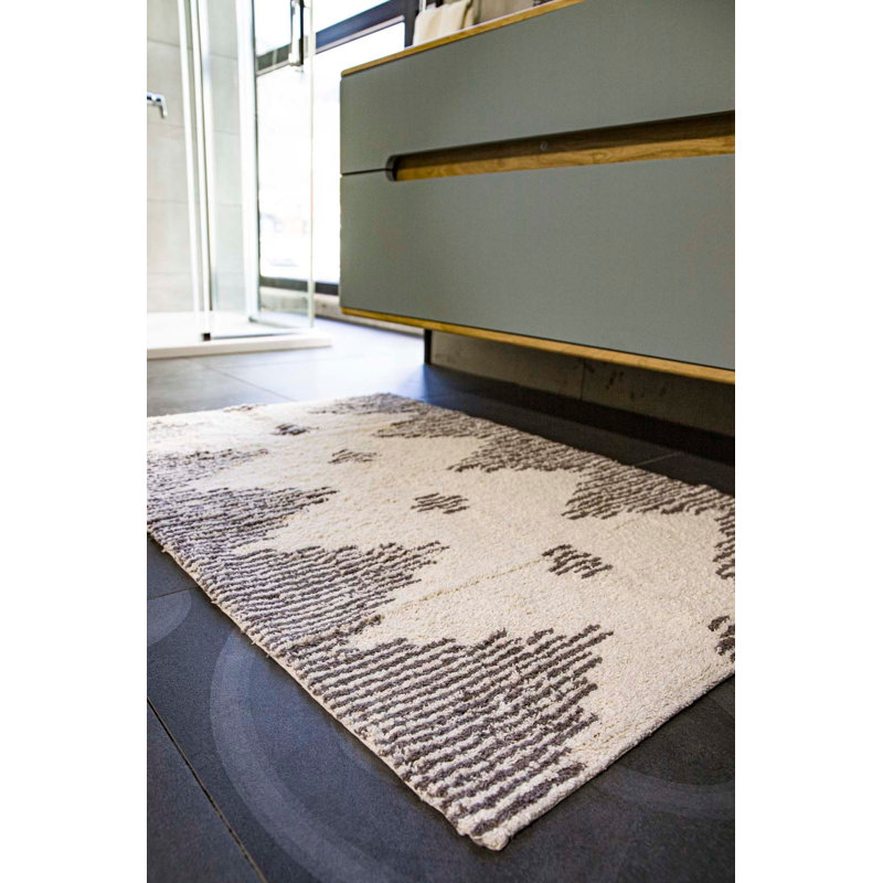 Ladera Cotton Bath Mat, Gray