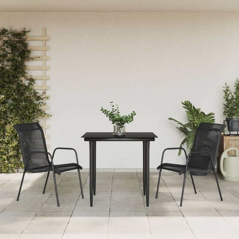 Allende Patio Dining Set with, 31.5" L x 31.5" W x 29.1" H, 2