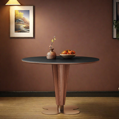 Luxury Round Rock Slab Dining Table.
