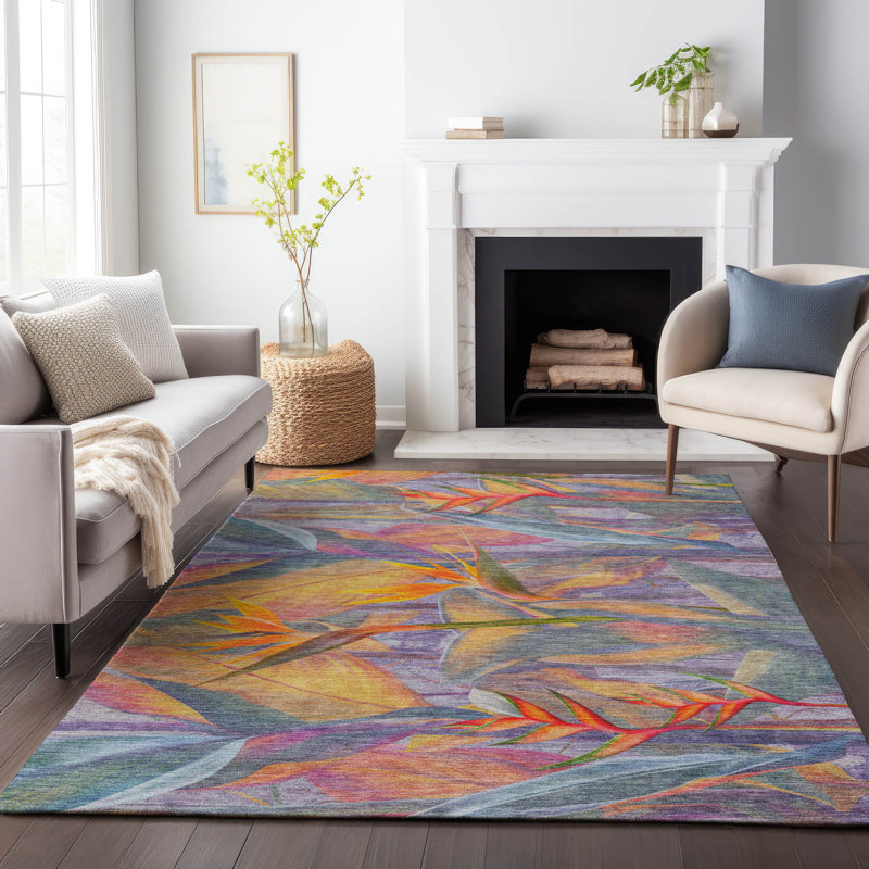 Premium Machine Washable Cerrito AMF209 Multi Rug, Rectangle 5' x 7'6"
