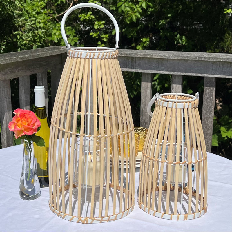 2 Piece Key West Cage Hurricane Lanterns