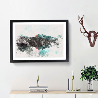 Mountain Reflection in France - Framed Print