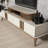 Modern Cream TV Unit with Wall Shelf, 66.1 x 20.3 x 15.4 inches | 100% Melamine Coated Particle Board, Thickness: 0.7 inches | Multiple Shelves, Wall-Mountable Design, Elegant & Functional for Living Room Décor-1864230199