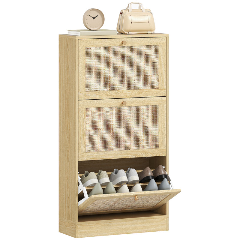 Rangement pour chaussures avec 3 tiroirs, chêne