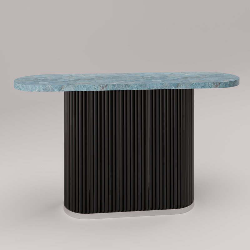 Mason Flûté Console Table, Amazonite
