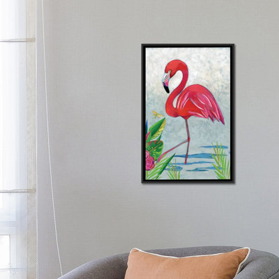 «Vivid Flamingo I», impression sur toile tendue