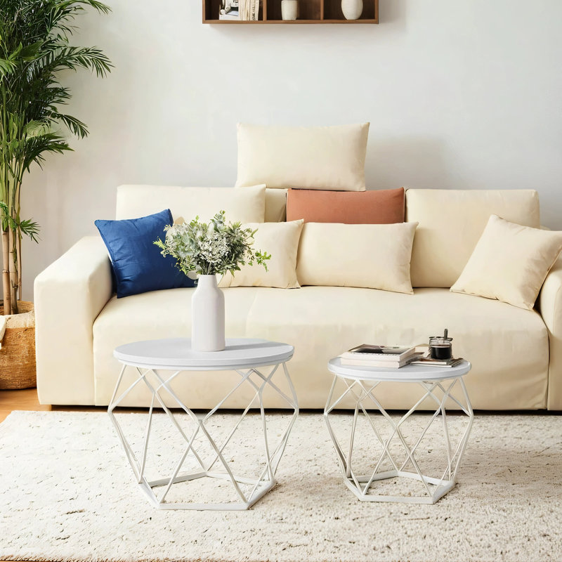 Frame Coffee Table, White Wood