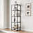 5-tier Glass Bookshelf, Tempered Glass Display Shelf, Modern Open Shelf Bookshelf, Slim Shelving Unit Bookcase For Living Room, Home Office, Bedroom, Black-1693483676-1681595701