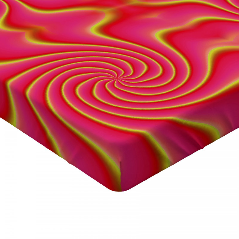 Microfiber Abstract Fitted Sheet, Queen Fitted Sheet