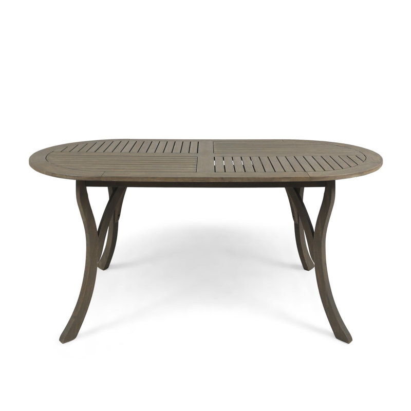 Acacia Wood 70" Dining Table, Gray