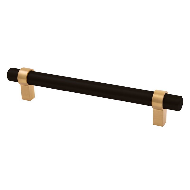 Emery 5 1/16" Center to Center Bar Pull Multipack, Matte Black/Satin Gold