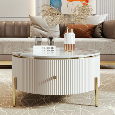Table basse moderne avec deux grands tiroirs de rangement Modern