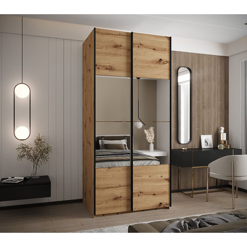 Bernhardiene 2 Door Manufactured Wood Wardrobe