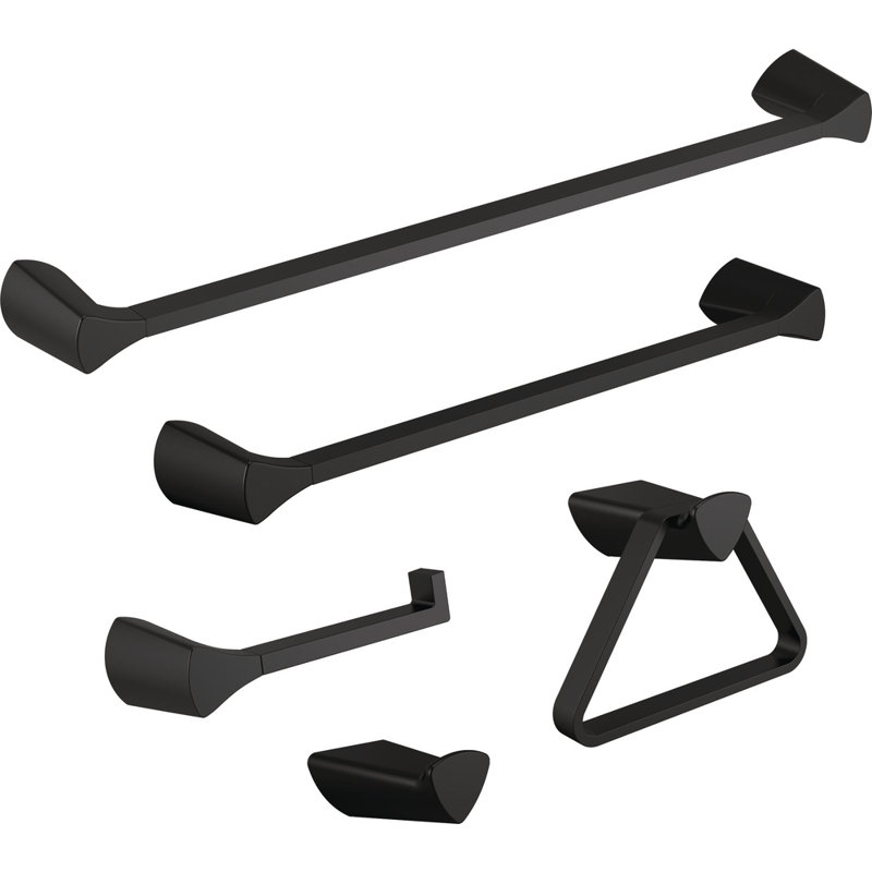 Zura Vertical Wall Mount Toilet Paper Holder, Matte Black