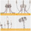 Lustre en nickel brossé 6 lumières Modern-168687162-168815135
