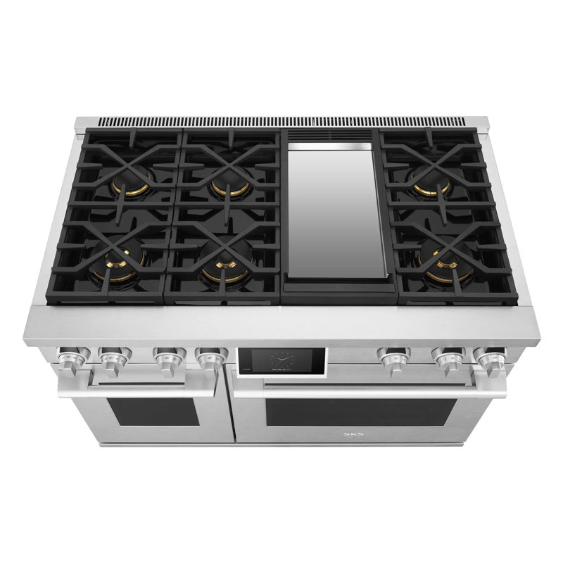 48" Dual-Fuel Pro Range with Built-In Sous Vide