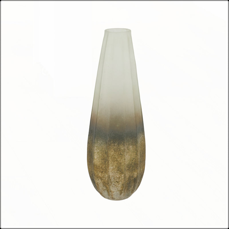 Vase en verre givré D6.8x20