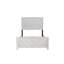 Lit double pleine grandeur moderne gris, chambre à coucher avec lit en bois gris et cadre solide fonctionnel