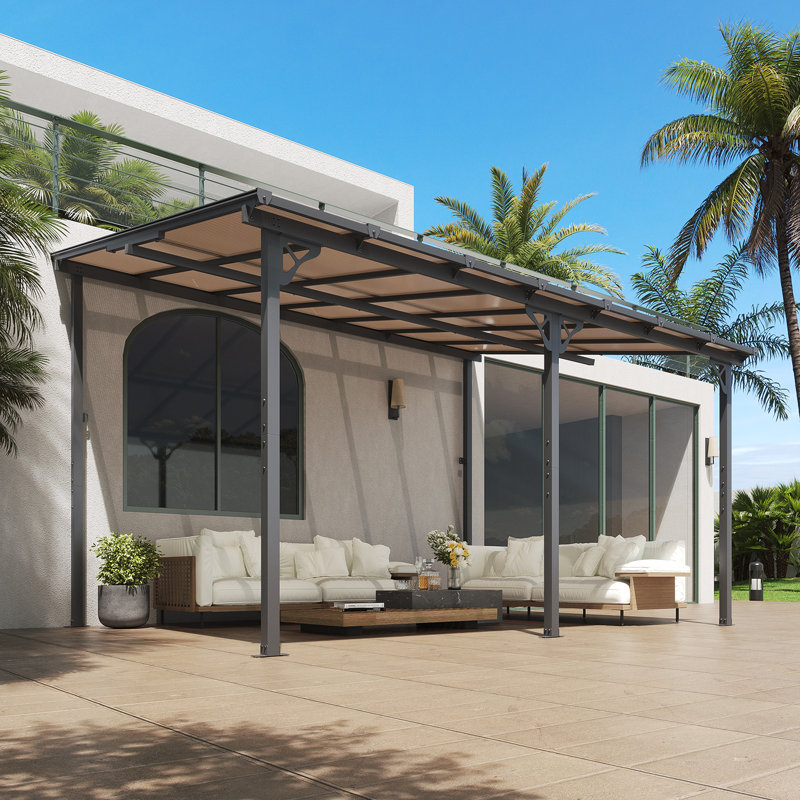 14 pi. L 10 pi. Pergola en métal