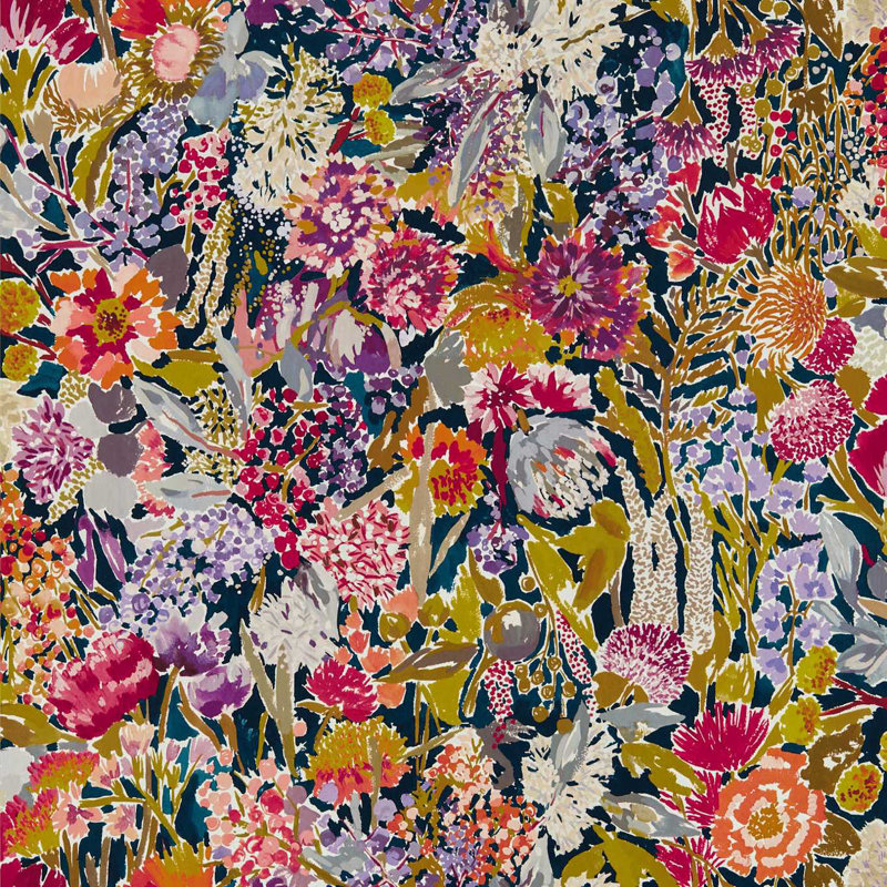 Sanguine 10.05m x 68.6cm Wallpaper Roll, Pomegranate/Clemantine/Peony/Blueberry