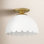 Filomela Single Light Glass Semi Flush Mount