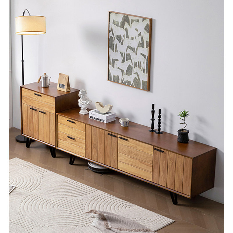 Meuble télé Mid Century Modern, H 23,6 po x L 78,7 po x l 15,7 po