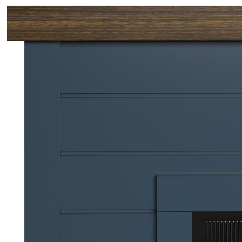 Foyer électrique mural Duraflame® Shiplap, bleu Fontana, Bleu Fontana