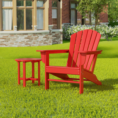 Altura All-weather Patio Round Adirondack HDPE Plastic /Resin Outdoor Side Table
