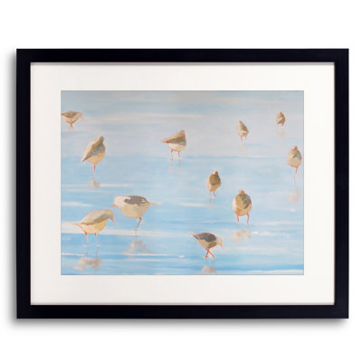Birds by The Waters Edge Framed Print